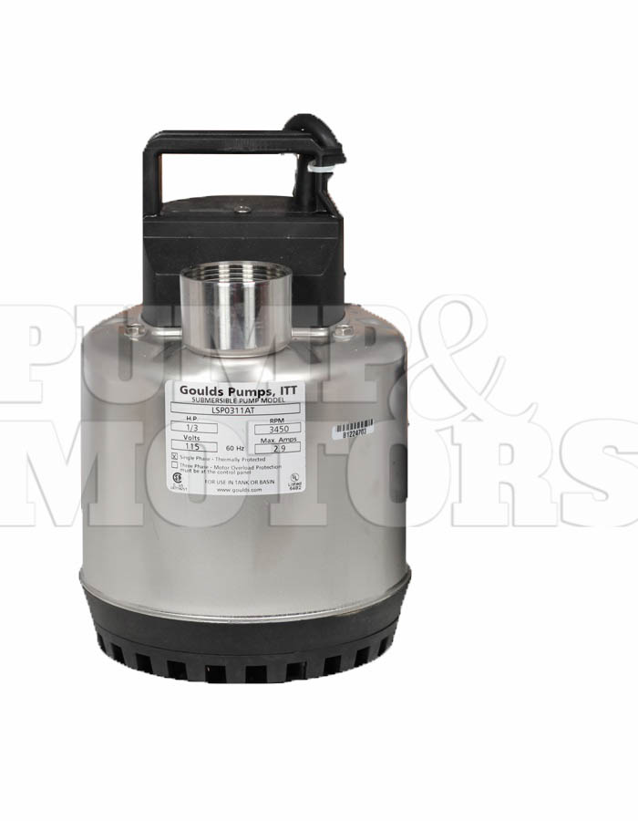 Goulds LSP0311 1/3HP Submersible Sump Pump [LSP0311] : Pump and Motors